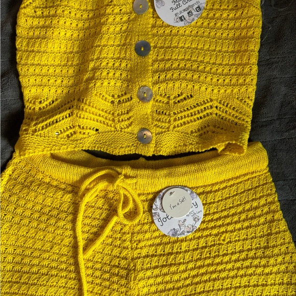 FashionNova Tahlia Crochet Set Yellow - Picture 4 of 4